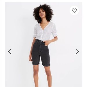 Madewell High Rise Long Denim Shorts